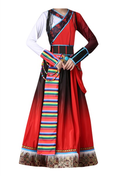 Design costumes for Tibetan dance performances, custom-made women's ethnic minority costumes, adult Dolma big swing skirts, Chinese style costumes SKDO011 detail view-8